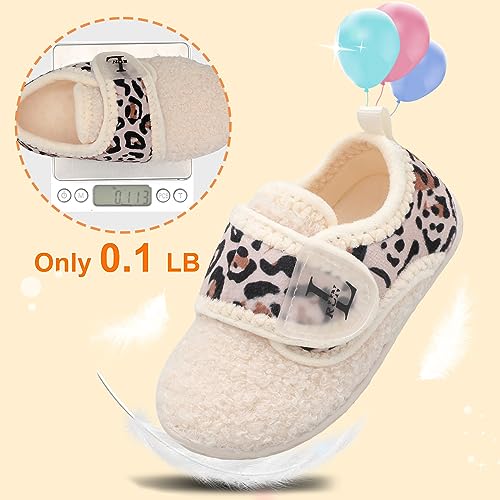 L-RUN Infant Baby Boys Girls Slipper Sneaker Toddler Non-Slip First Walker House Shoes for Kids Pattern M US 5.5-6 Toddler