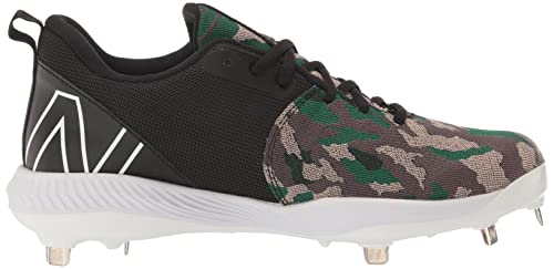 New Balance Men's FuelCell 4040 V6 Metal Baseball Shoe, Black/White, 14 Wide