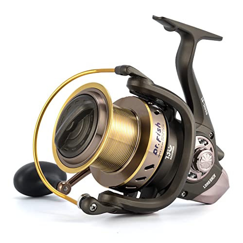Dr.Fish Long Shot 10000 Saltwater Spinning Reel Surf Fishing, 13+1 BBS, 40LB Max Drag, Ultra High Capacity, Heavy Duty Surf Casting Reel Offshore Catfish Ocean Sea
