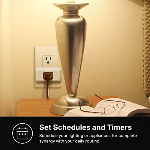 Kasa Smart Plug Ultra Mini 15A, Smart Home Wi-Fi Outlet Compatible with Alexa, Google Home & IFTTT, No Hub Required, UL Certified, 2.4G WiFi Only, 2-Pack(EP10), White