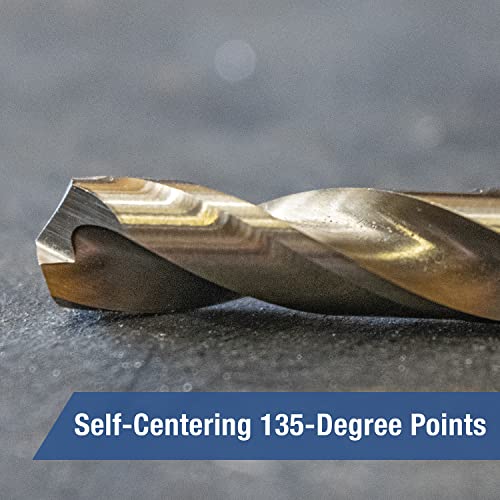 Century Drill & Tool, 26529, 29 PC Set,Jobber Drill Bit,ProGrade, Cobalt Steel, High Speed Drill Bit Pack