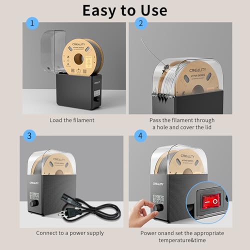 Creality Official Filament Dryer Box 2.0 with Fans, Upgraded Filament Dry Box Pro 1KG 3D Printer Filament Storage Keep Filament Dry During 3D Printing Filament Dehydrator for PLA PETG ABS TPU Nylon