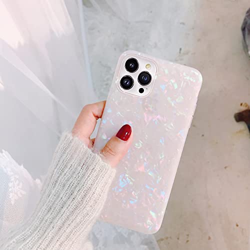 J.west Case for iPhone 13 Pro Case 6.1 inch,Sparkle Opal Glitter Translucent Clear Soft TPU Slim Fit Protective Phone Cover Case for Women Girls Colorful