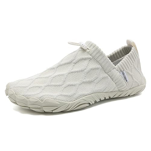 WateLves Barefoot Water Shoes Women Men Minimalist Comfortable Walking Shoes Beach Outdoor Running Sneakers (Black,45)