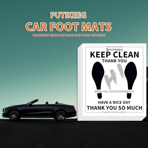 White Car Paper Floor Mats 30pcs Disposable Floor Mats for Cars Auto Vehicles Automotive Mat Covers Car Carpet Protector