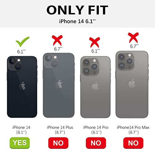 BENTOBEN Compatible with iPhone 14 Case, Liquid Silicone Gel Rubber Bumper Microfiber Lining Hard Back Shockproof Protective Phone Cover for iPhone 14 6.1",Light Blue