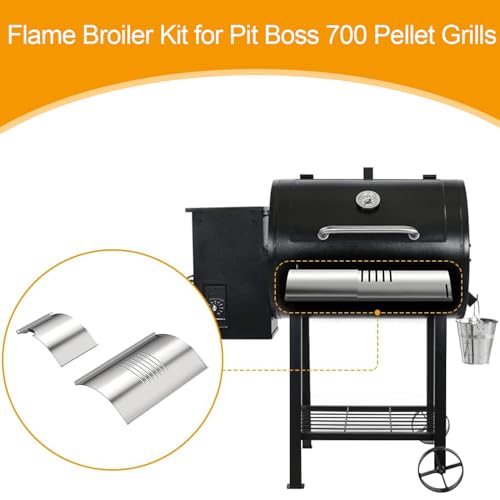 Slide Cover and Bottom Grease Collection Kit Replacement Parts for Pit Boss 700 Series Pellet Grills, Pit Boss Flame Broiler Kit