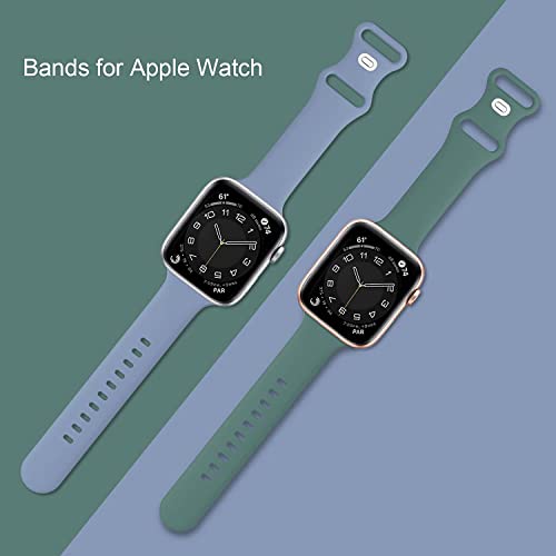 15 Pack Soft Silicone Bands Compatible with Apple Watch Band 40mm 41mm 38mm 45mm 44mm 42mm for Women Men,Waterproof Sport iWatch bands Replacement Strap Wristbands for iWatch SE Series 9 8 7 6 5 4 3 2