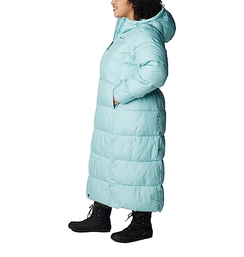 Columbia Women's Puffect Long Jacket, Aqua Haze, X-Small