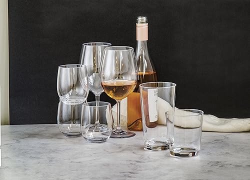 Abode Homewares Tritan Montana Premium Plastic Goblet Set, 4-Piece Set, Clear, 22 oz.