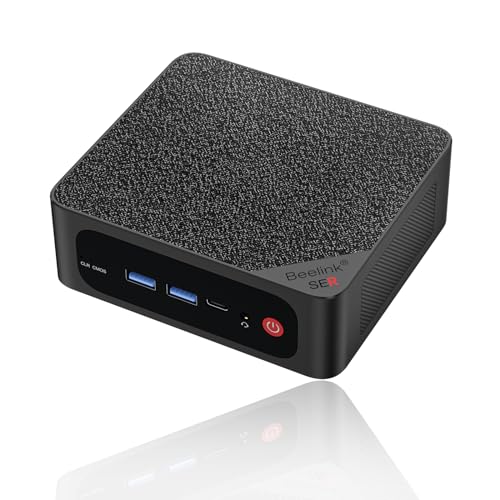 Beelink SER5 Mini PC, AMD Ryzen 7 5800H(Up to 4.4GHz) 8C/16T, Mini Desktop Computer 16GB DDR4 RAM 1TB NVMe SSD, Small Gaming PC Support 4K@60Hz Output/BT5.2/WiFi 6 for Gaming/Office/Home/W11 Pro