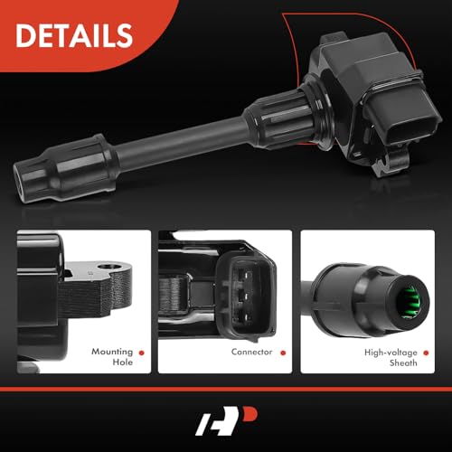 A-Premium Engine Ignition Coil Pack Compatible with Nissan Maxima 1995-1999 & Infiniti I30 1996-1999, V6 3.0L, Front Bank