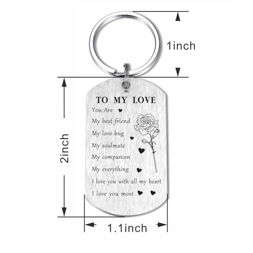 SOUSYOKYO Wife Gifts from Husband, Best Wife Ever Keychain, Sentimental Anniversary Birthday Keychain for Wife Women, Meaningful Mothers Day Present for Wife