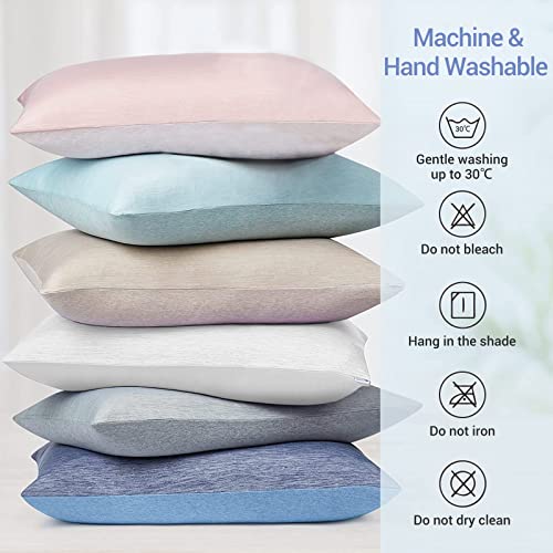 LUXEAR Cooling Pillow Cases, 2 Pack King Size Q-max > 0.5 Ultra Soft Cool Pillowcases for Hair Skin,Breathable Silky Summer Pillow Cover for Hot Sleepers & Night Sweats-White