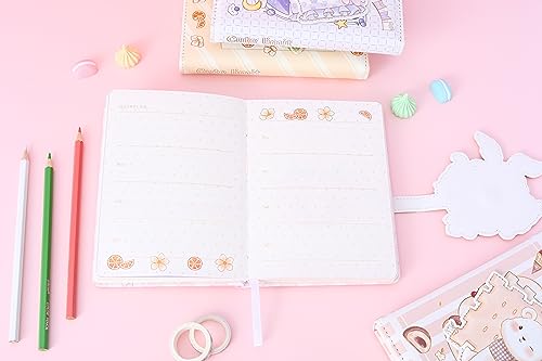 Kawaii Notebook, Cute Bear Journal Notebook, Bear Journal for Girls, Cute Journal for Girls, Kawaii Journal, Soft PU Leather Cover, 6.6 x 4.9 inch (16.8 x12.4 cm), A5 (Bear)