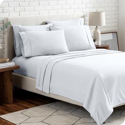 Bare Home Hotel Luxury Twin XL Sheet Set, Extra Soft - 4 Piece Set - Deep Pockets - Easy Fit - Cooling & Breathable - Wrinkle, Fade, Stain Resistant - Set Includes 4 Pillowcases (Twin XL, Burgundy)