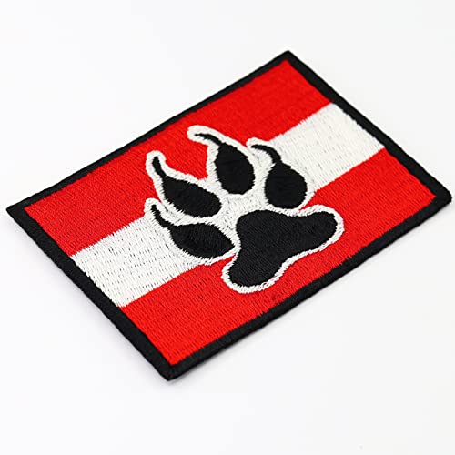 Service Dog DO NOT Touch Identify Service Dogs Iron on Patch - Professional Sew on Patch for Police and Military Dogs - Embroidery Patch for Dog's Vest and Collar as ID - 3.54X1.96 in