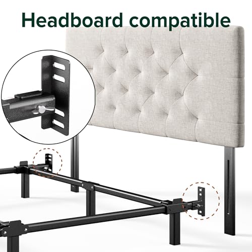 Zinus 7 Inch Compack® Metal Bed Frame, Support Bed Frame for Box Spring and Mattress Set, Black, Twin