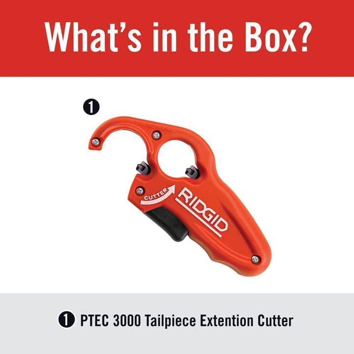 Ridgid - 41608 RIDGID PTEC 30000 Tubular Tailpiece Extension Cutter, 1-1/4", Red