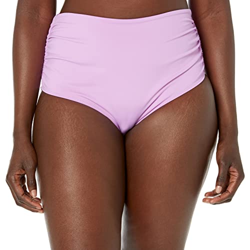 Anne Cole womens Anne Cole - Convertible High Waist Shirred Swim Bikini Bottoms, Green Grass, X-Small US