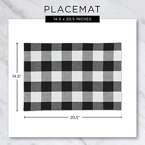 DII Linen Tabletop Collection Machine Washable, Placemat Set, 14.5x20.5, Cranberry, 4 Piece