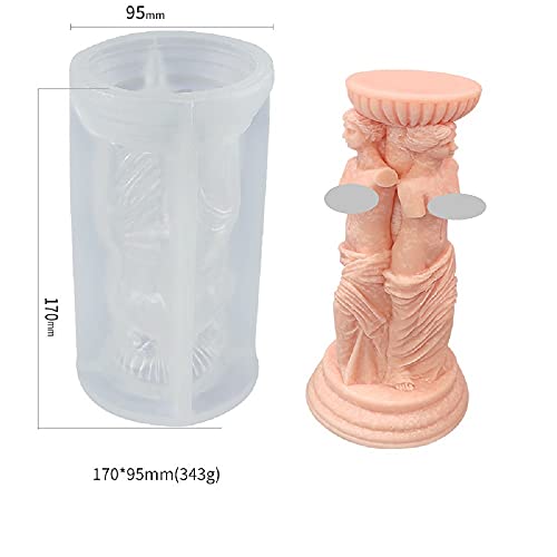 Cup Mold Jar Mold 2 Set Jar Mold Bottle Mold Resin Casting Mold Soap Making Molds Silicone Mold for Candle Home Decorate Mold Candle Making Mold 3D Animal Mold