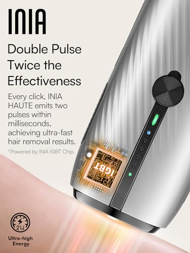 Laser Hair Removal for Women and Men, IPL Hair Removal Device with Sapphire Ice-Cooling, Double Effectiveness & 5 Flashes per Second for Long-Lasting and Nearly Painless Results