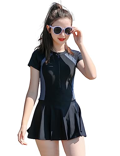 KORADI Girls Swimsuits Rash Guard Swim Sets Kids Two-Piece Bathing Suits Teen Swimwear Beach Shorts Sun Protection Swim Shirts 8-14 Years