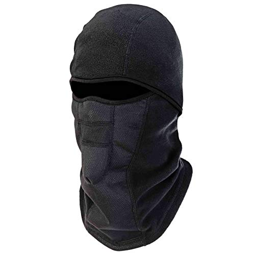 Ergodyne N-Ferno 6823 Balaclava Ski Mask, Wind-Resistant Face Mask, Hinged Design, Each, Black, One Size