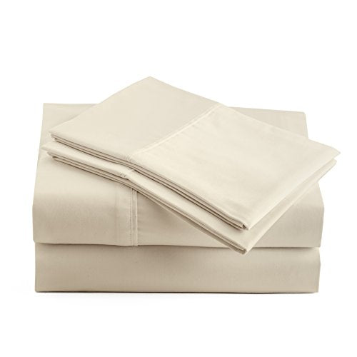 Peru Pima - 600 Thread Count Sateen - 100% Peruvian Pima Cotton - Twin Bed Sheet Set, Ivory
