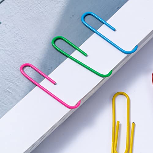 Macaron Colored Paper Clips, Large Paper Clip, 2" Jumbo Paper Clips,300pcs Big Paper Clips for Office Supplies