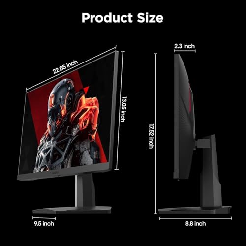 KOORUI 24 Inch Computer Monitor FHD 1920 x 1080p 100HZ, Built-in Speakers, Ultra-Slim Bezels, 75mm VESA Mountable, Tilt Adjustable, HDMI, VGA, Black