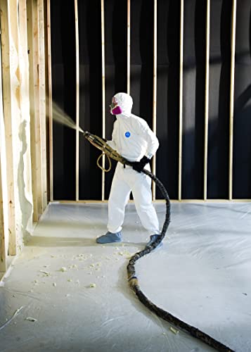 DuPont Tyvek 400 Disposable Protective Coverall with Elastic Cuffs, Attached Hood and Boots, White, Medium, 1-Pack