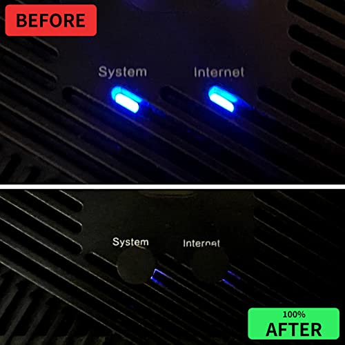 JIEHENG Light Dimming Stickers,LED Light Dimming Stickers,LED Dimming Sheets for Routers,2 Sheets All Black 50% Dimming of LED Lights (Cut and Whole-50% Dimming All Black