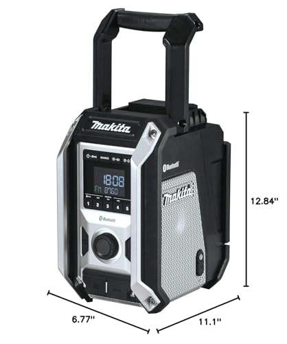 Makita XRM09B 18V LXT / 12V max CXT Lithium-Ion Cordless Bluetooth Job Site Radio, Tool Only, Black