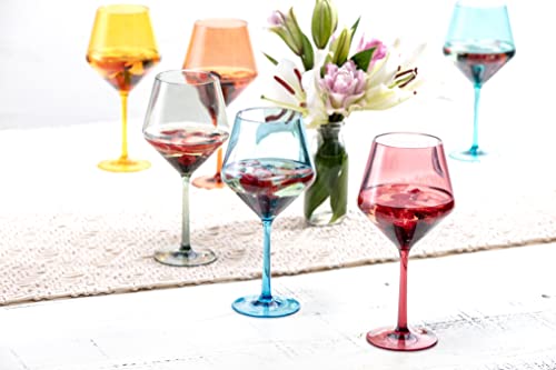 Fortessa Sole Copolyester Outdoor Drinkware, Cabernet Wine Glass, Aqua Sky Blue Green