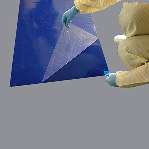 Cleanmo Cleanroom Adhesive/Sticky/Tacky Mat 24" x 36" Blue (10 Pads of 30 Sheets) 10 Pads,300 Sheets per Box. Each pad 30 Sheets