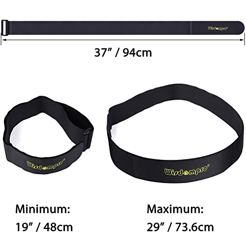Extra Large 4 Pack 2 x 37 Inches Hook and Loop Strap, Reusable Fastening Cable Tie Down Straps by Wisdompro - Reusable, Durable Functional Cinch Cable Straps for Your Home, Office, Workspace