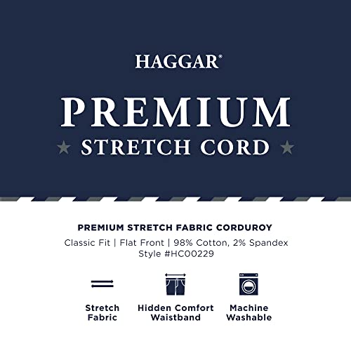 Haggar mens Comfort Stretch Flat Front Cargo -Ã‚ Reg. and Bt Casual Pants, Putty, 44W x 32L US