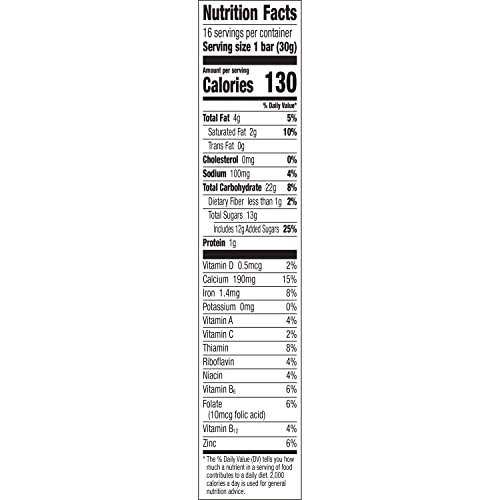 Golden Grahams Breakfast Cereal Treat Bars, S'mores, Snack Bars, 16 ct (Pack of 4)