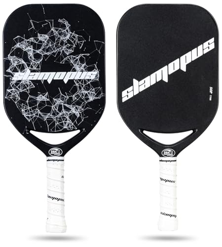 SLAMOPUS Pickleball Paddles Set of 2 | Pickleball Set of 4 Pickleball Rackets | Graphite & Fiberglass Hybrid Pickleball | USAPA Approved | Great Paddle for Beginners and Pros | Two Year Easy Returns