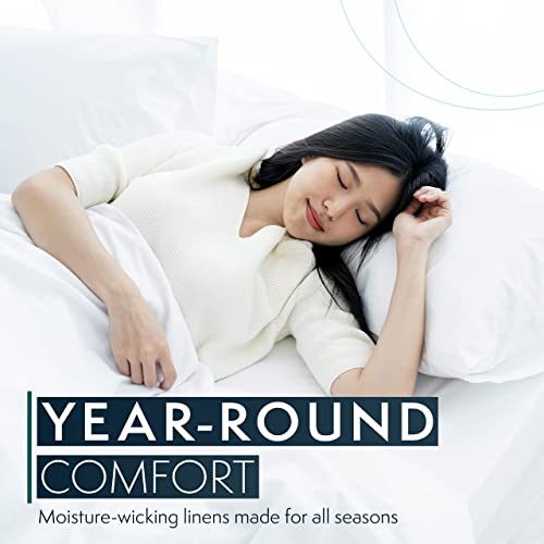 HC Collection Duvet Cover - White King Size Duvet Cover - 3 Piece Soft Breathable Microfiber Duvet Cover Set with Zipper Closure & 2 Pillow Shams