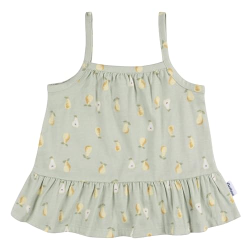 Gerber Baby Girls Sleeveless Tunic Top and Diaper Cover Set, Pears, 0-3 Months