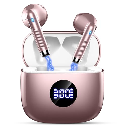 Wireless Earbuds Bluetooth 5.4 Headphones Noise Cancelling, Bluetooth Earbuds with Dynamic Drivers Stereo, Earphones Wireless Bluetooth, 40H Playtime and LED Power Display, In Ear Buds for Android iOS