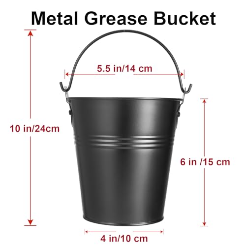 Whaleme 15 Pack Grease Bucket Liners & Drip Grease Bucket HDW152 for Traeger Pro Series 575/780, 20/22/34 Series, Ironwood 650/885, Pit Boss etc Pellets Grill Smoker