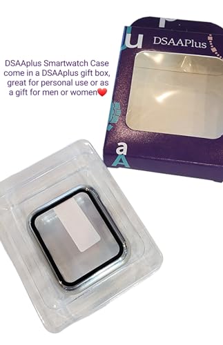 DSAAplus Gold Case Cover Screen Protector Compatible With Apple Watch Band 38mm 40mm 41mm 42mm 44mm 45mm 49mm,Ultra Thin Scratch Resistant Overall Protective Cover (38mm, silver)