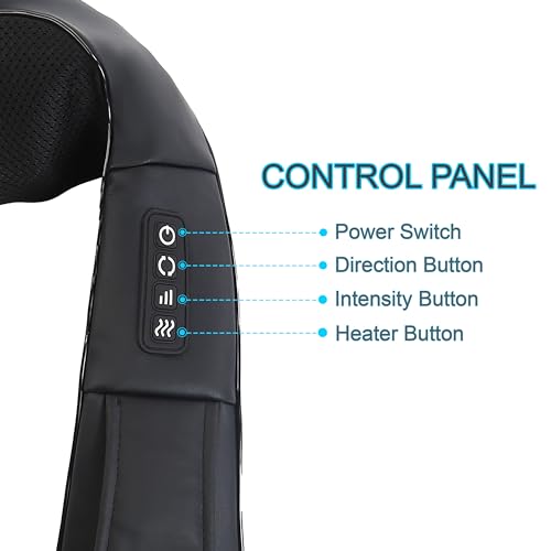 InvoSpa Shiatsu Back Shoulder and Neck Massager with Heat - Deep Tissue Kneading Pillow Massage - Back Massager, Shoulder Massager, Electric Full Body Massager