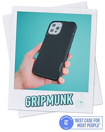 Smartish iPhone 12/12 Pro Slim Case - Gripmunk [Lightweight + Protective] Thin Cover (Silk) - Black Tie Affair (Pack of 2)