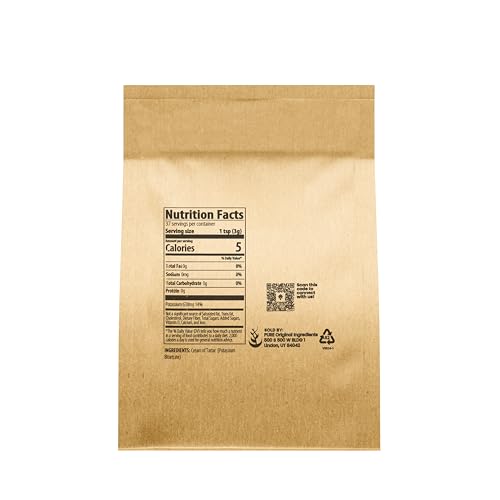 Pure Original Ingredients Cream of Tartar (4 oz) Pure & Natural, Baking & Cleaning, DIY Bath Bombs & More, Eco-Friendly Packaging