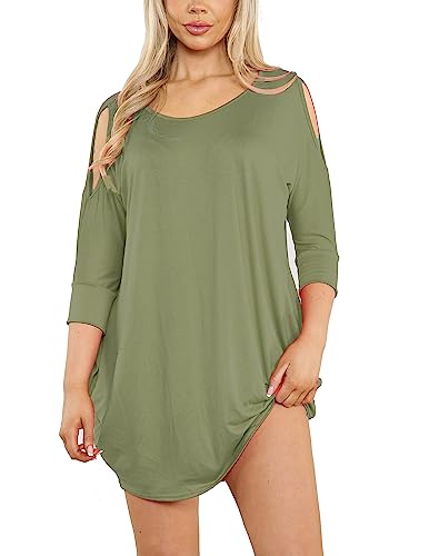 Loxdonz Women's Swimsuit Beach Cover Up Shirt Bikini Beachwear Bathing Suit Loose Beach Dress Small Cream